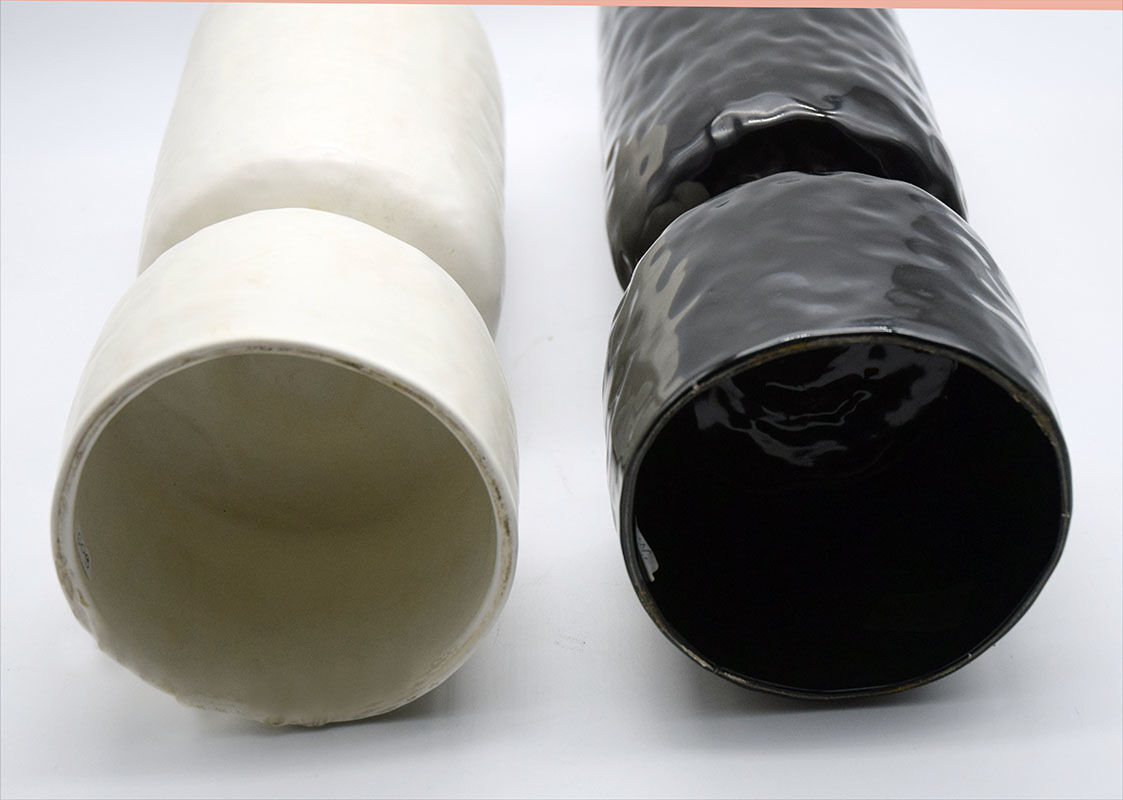 Pompeo Pianezzola pair of ceramic vases from Nove 1970s