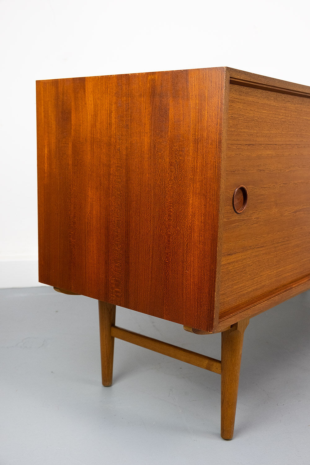 Vintage Sideboard in Teak with sliding door and drawers, 1960s