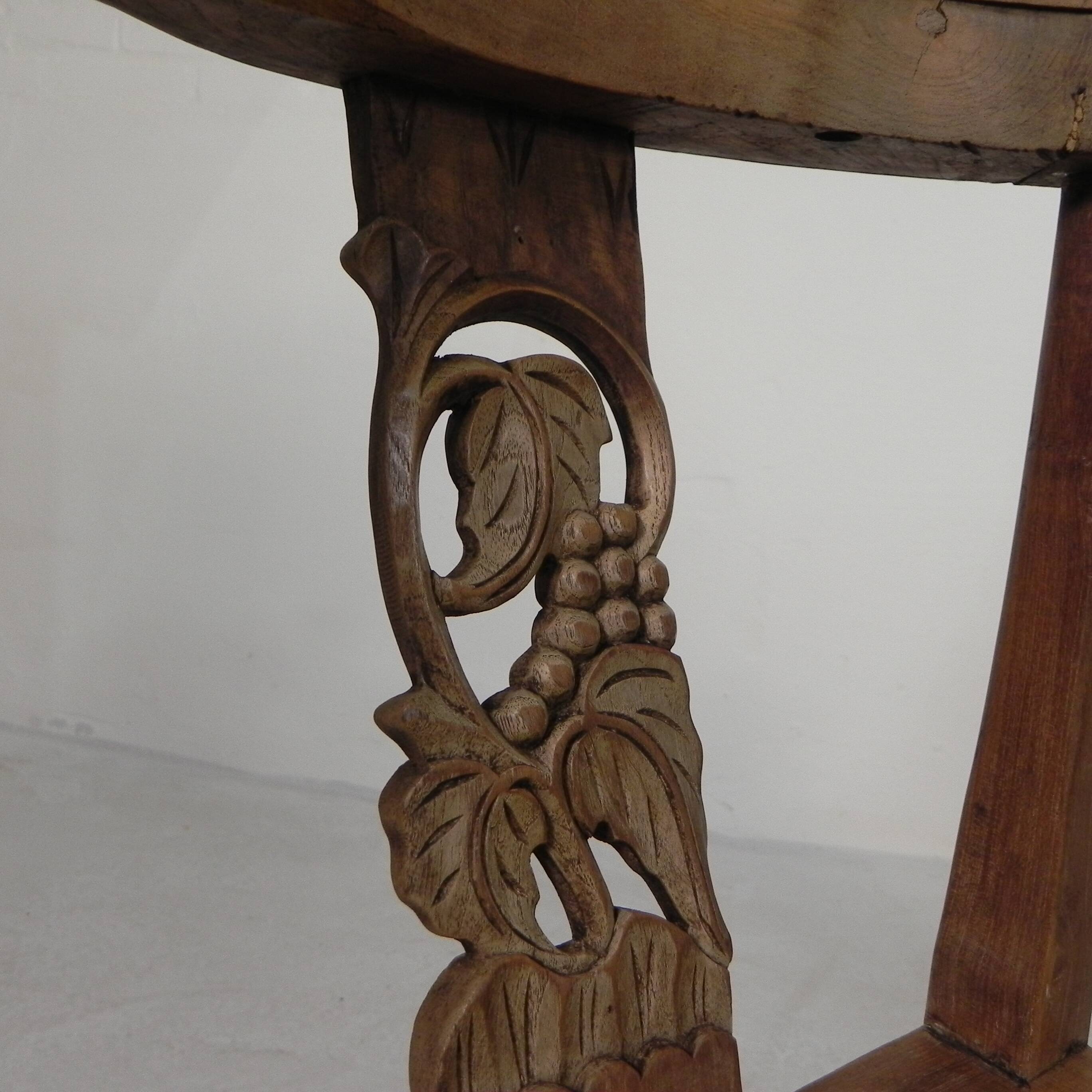 Set of 2 teak corner chairs, 1980s