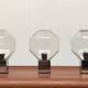 German Vintage Lamps Space Chrome and Glass by Motoko Ishii for Staff