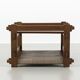 Brutalist Coffee Table with Magazine Holder