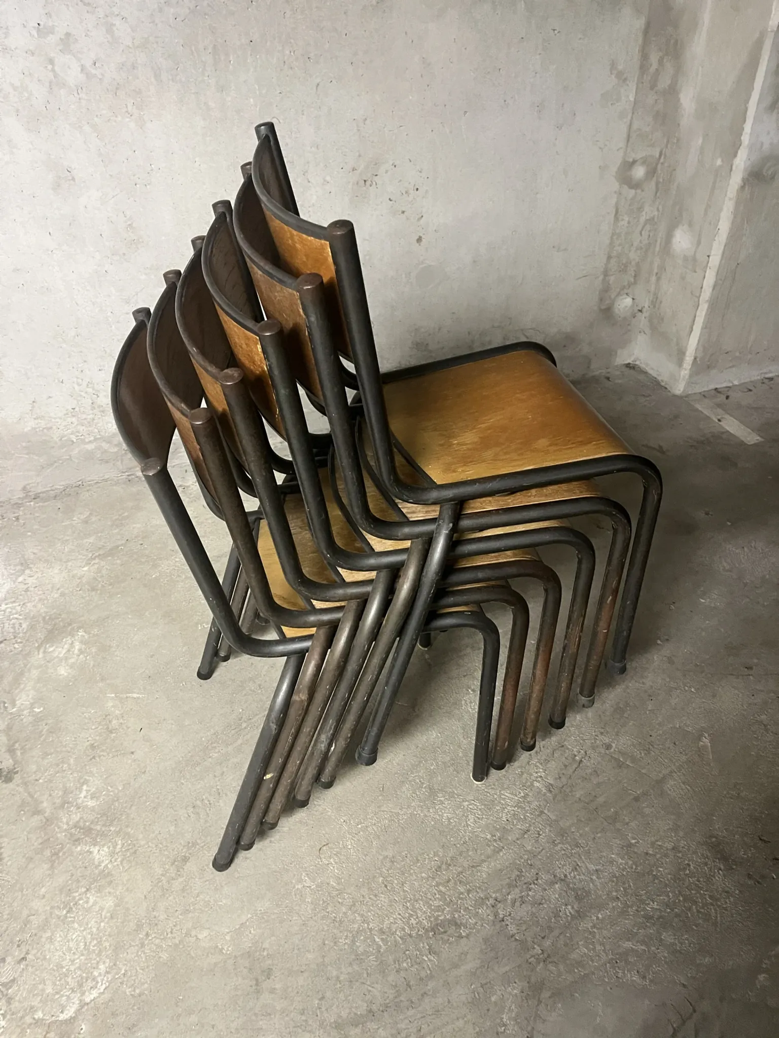 Set of 6 school chairs