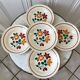 Set of 5 hollow plates Terre de Fer Longchamp early twentieth century