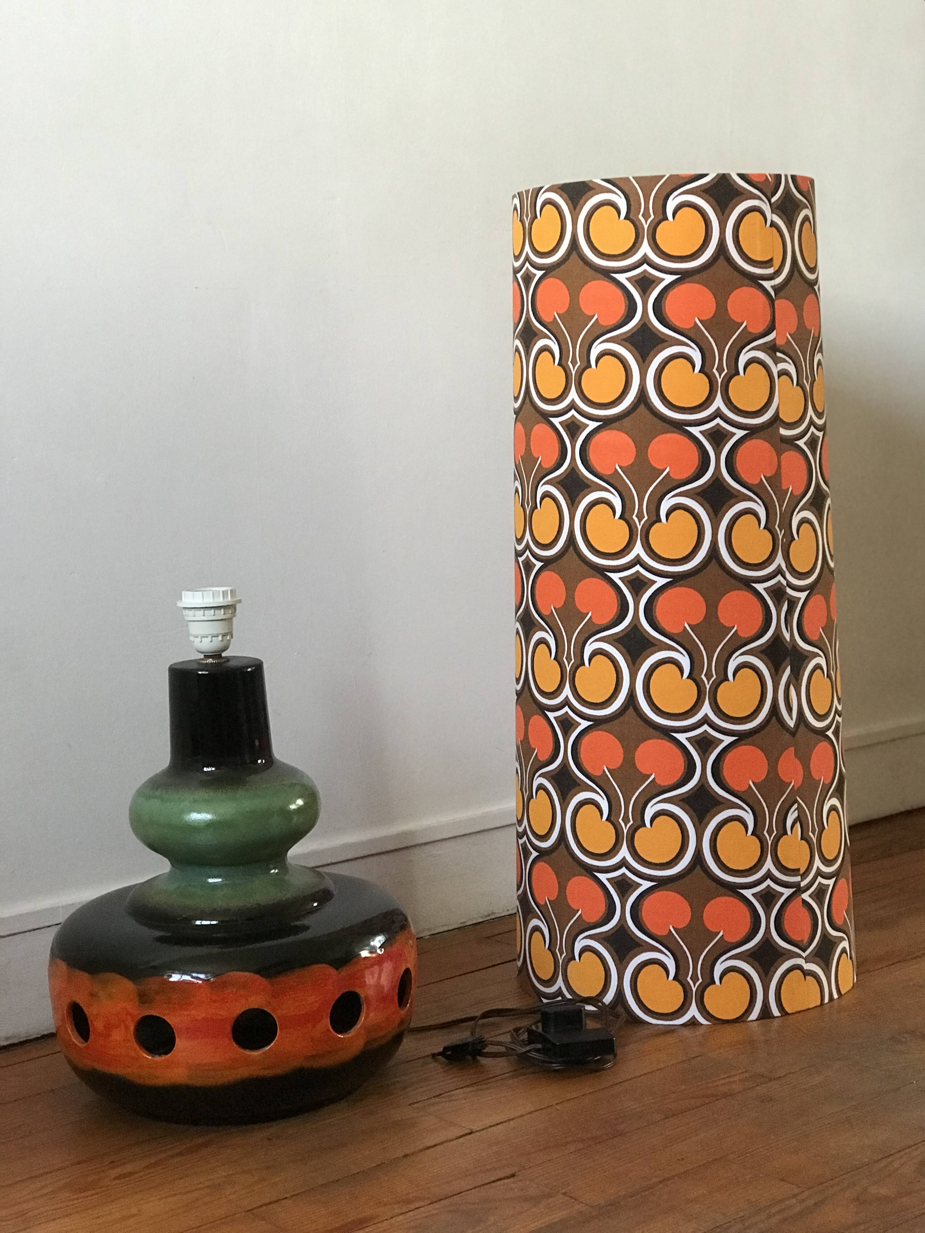 Ceramic floor lamp, 1970s