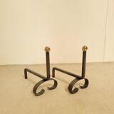 Pair of vintage shirts, brass balls circa 1970