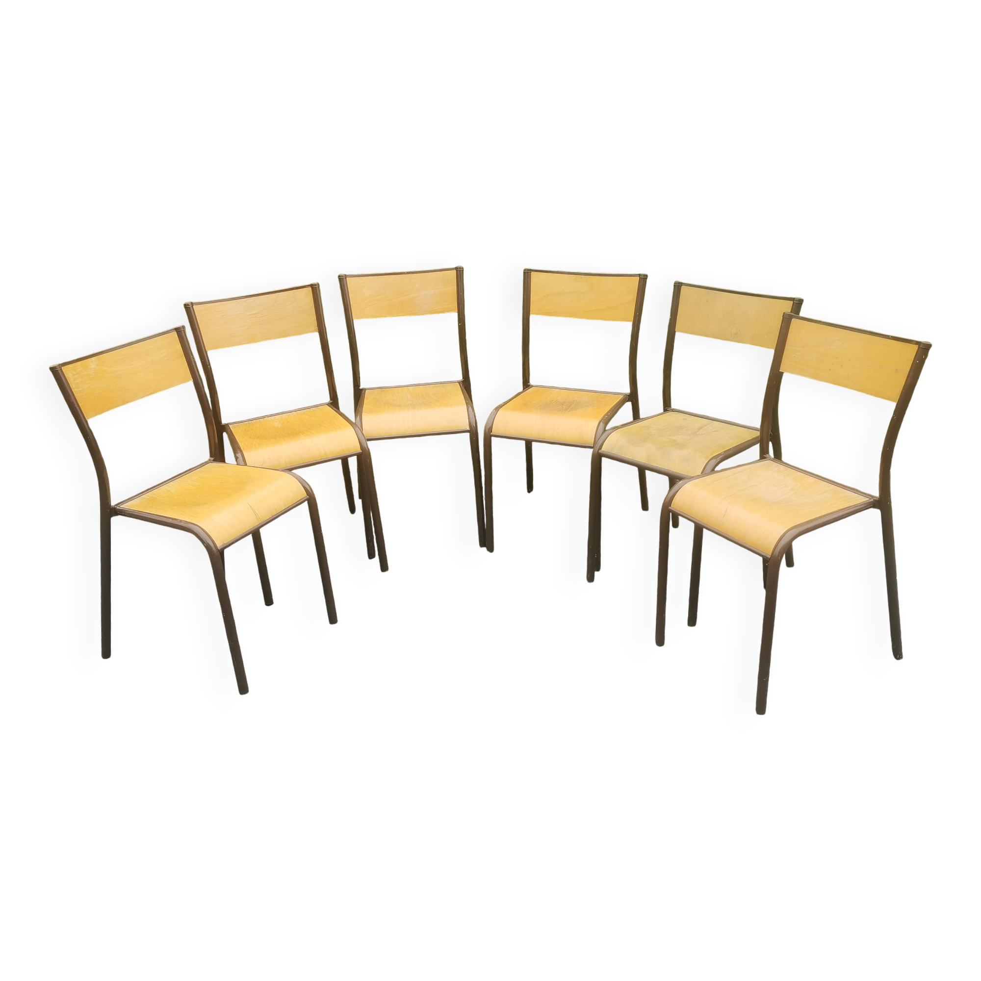 6 chaises vintage Mullca