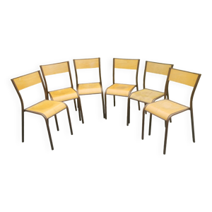 6 chaises vintage mullca