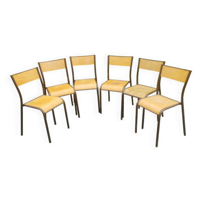 6 chaises vintage Mullca