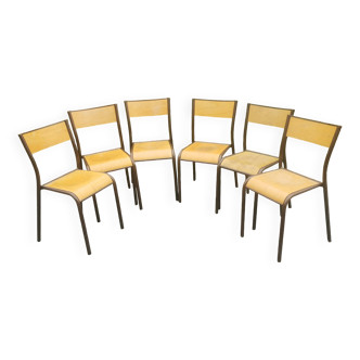 6 chaises vintage Mullca