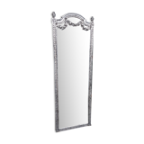 Ceremonial mirror in carved and silver wood in marie-antoinette style