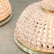 Mid-Century Czech Crystal and Brass Wall Lamp in Brass, 50s, set of 2