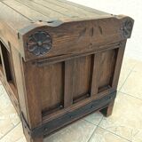 Rustic solid oak chest