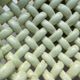 Light green woven ceramic basket Jérome Massier Vallauris