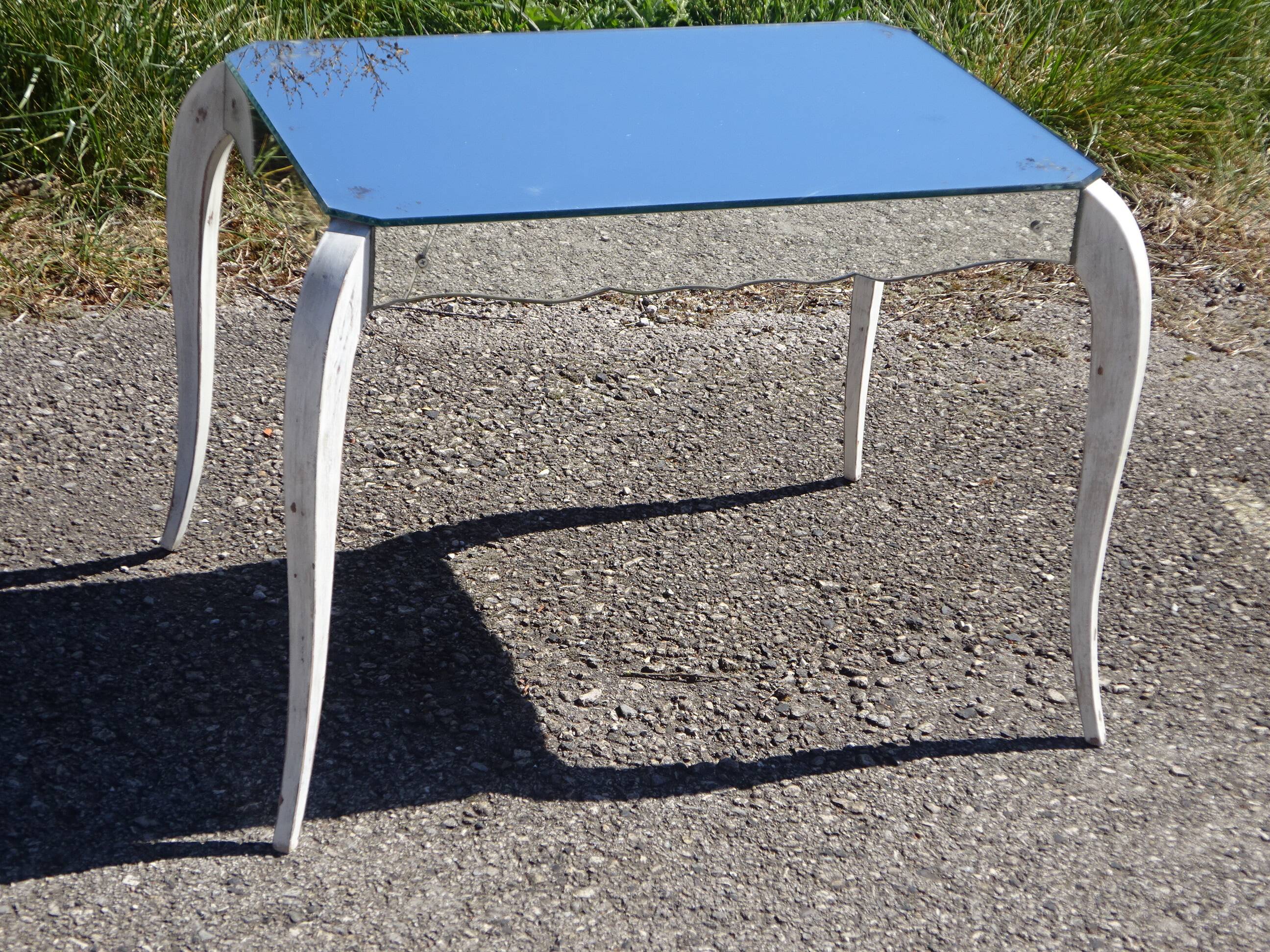 Mirror glass coffee table