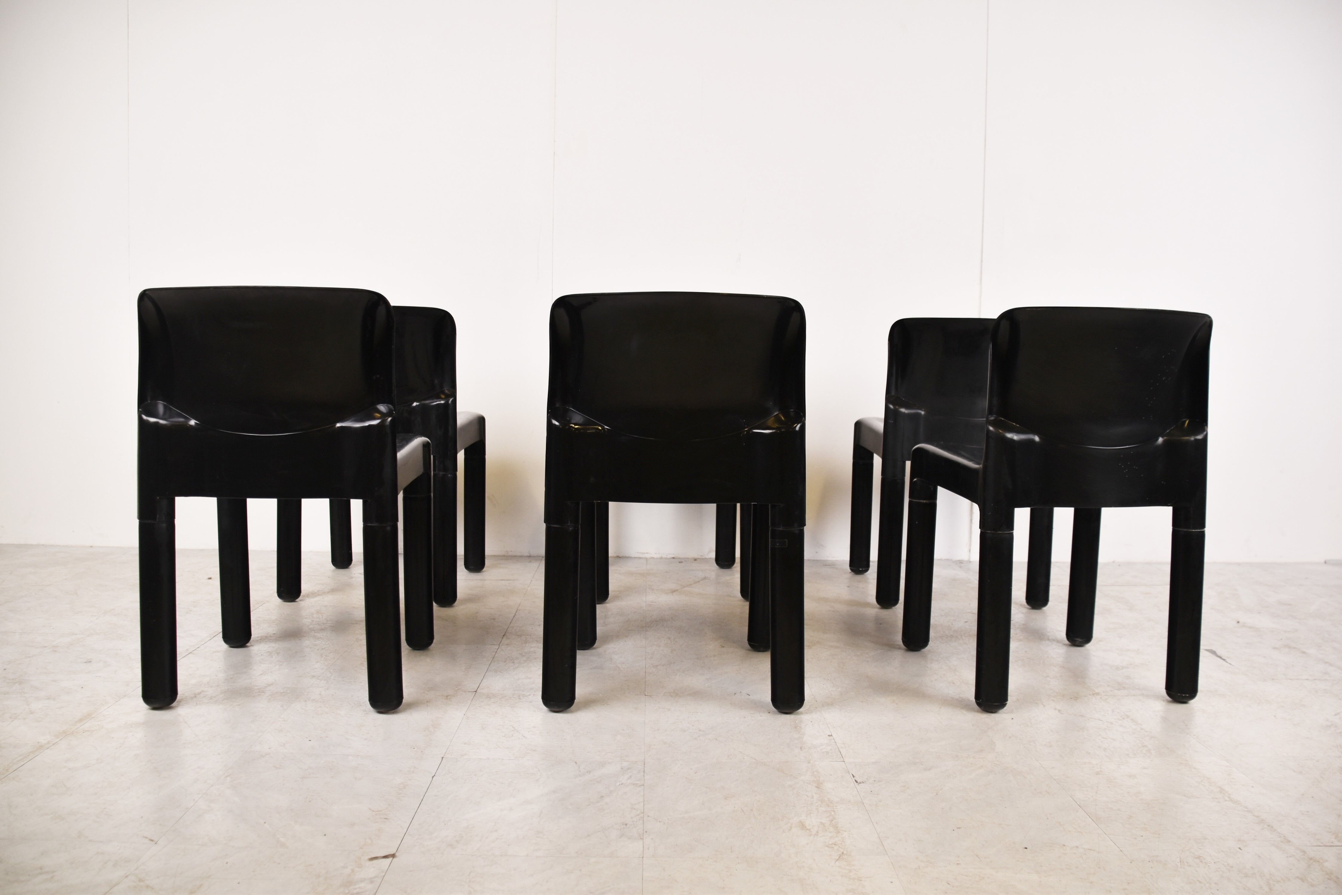 Model 4875 chairs by Carlo Bartoli for Kartell, 1970s