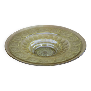 Art Deco molded glass bowl, fruit bowl, centerpiece