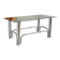 Rectangular coffee table in chrome and smoked glass, design, 1970 - 84 x 38 x 36 cm