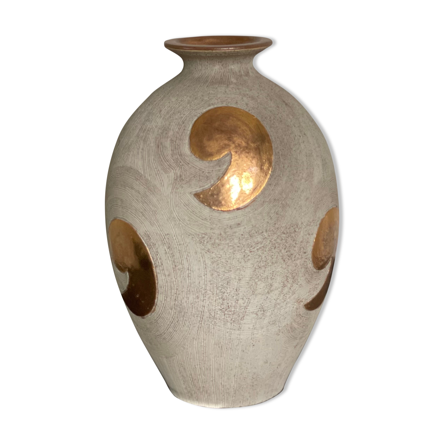 Art Deco sandstone vase Lucien Brisdoux