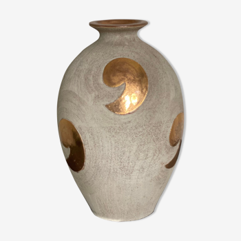 Art Deco sandstone vase Lucien Brisdoux