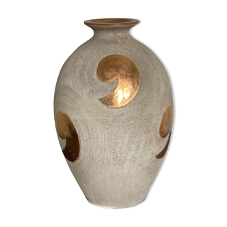 Art Deco sandstone vase Lucien Brisdoux