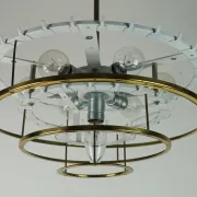 1960s vintage mid century doria ice glass CHANDELIER with 63 glass tubes