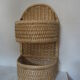 Shelf straw and wicker half sphere
