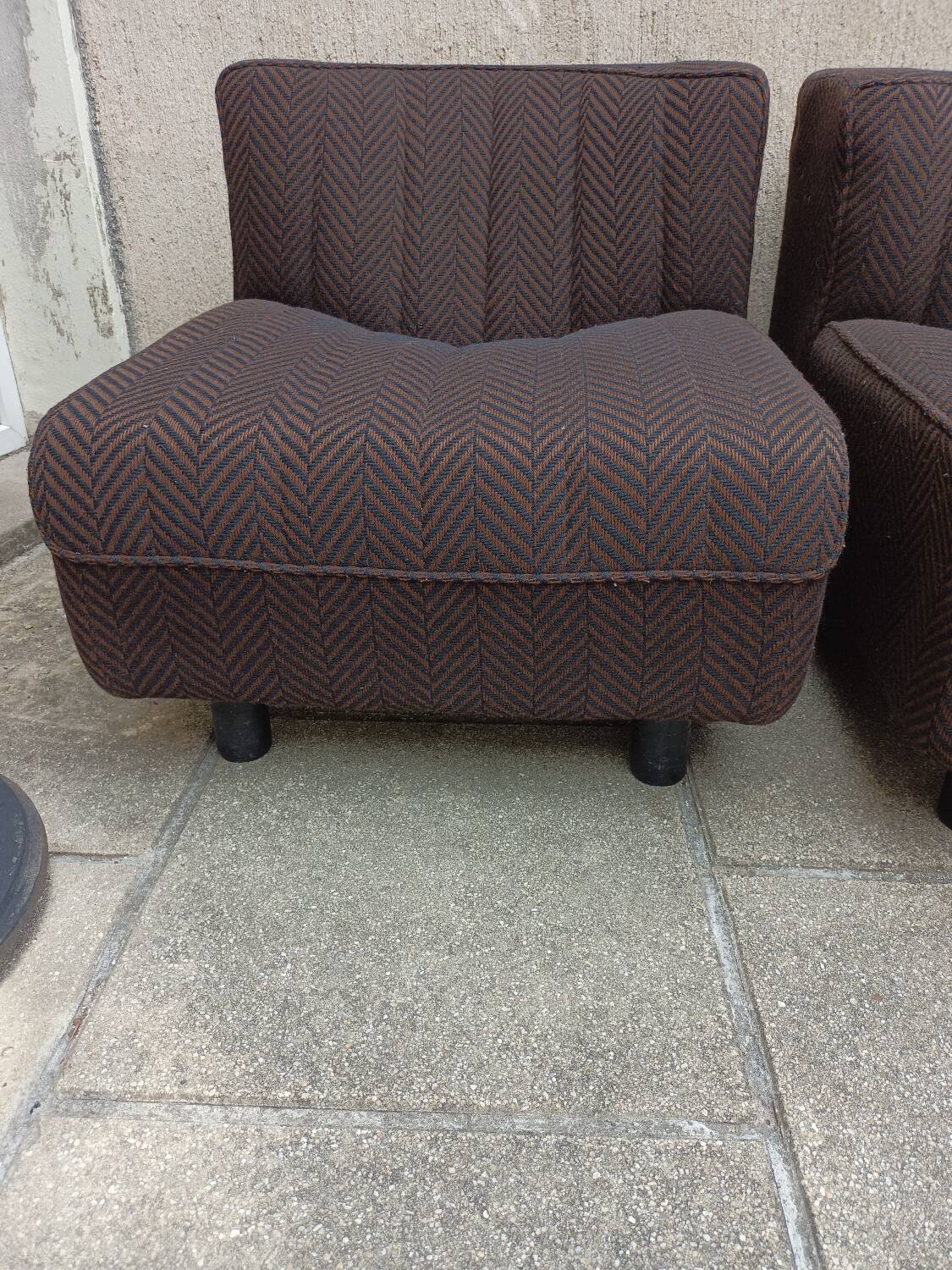 Pair of Tito Agnoli low chairs