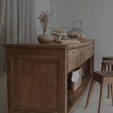 Old trading counter in solid oak – 19th century trade furniture