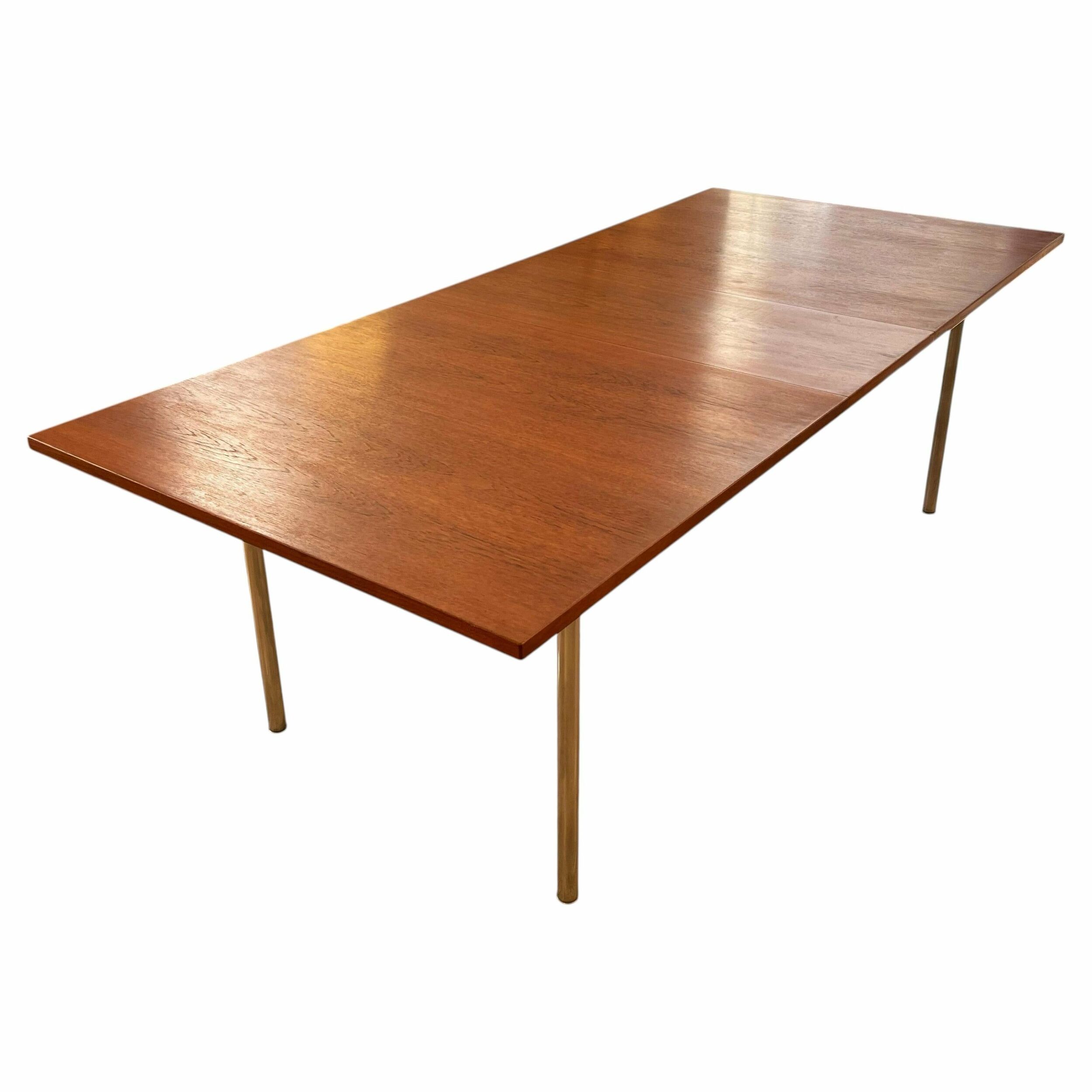 Table model AT-318 in teak and steel by Hans J. Wegner.