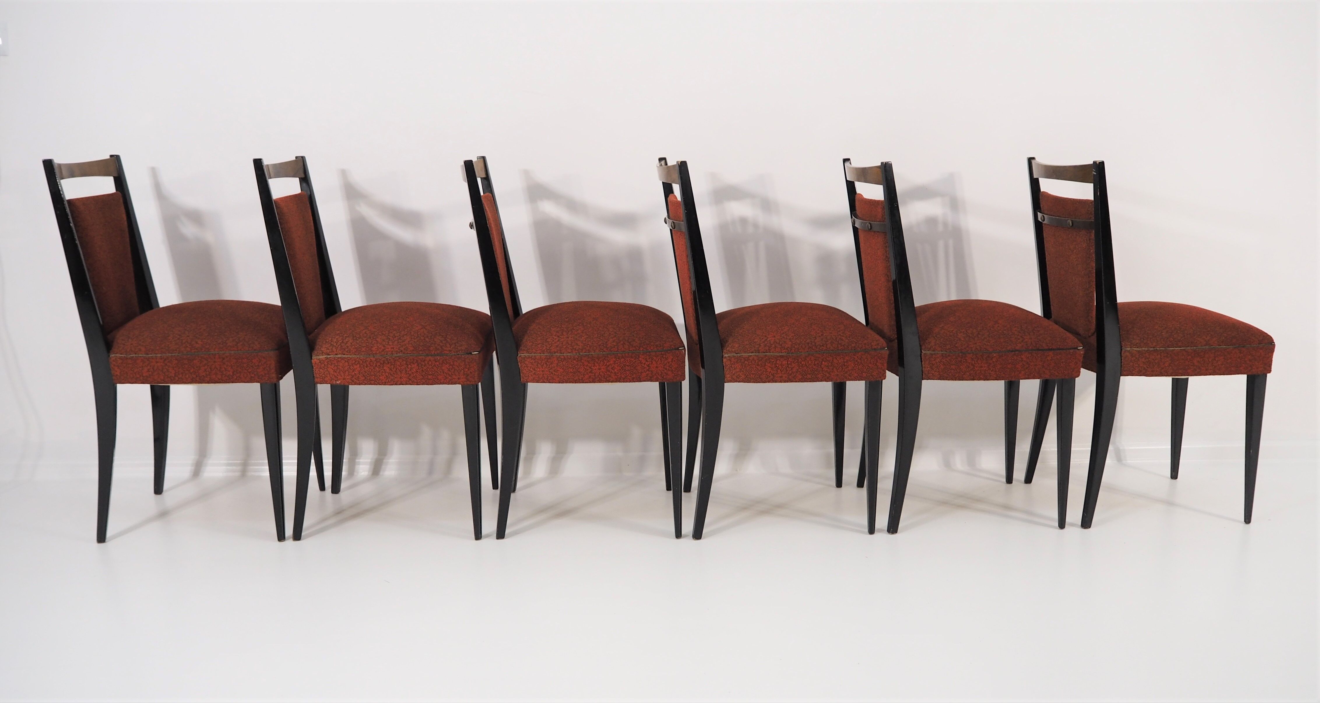 Table and 6 chairs for the dining room of the '70s