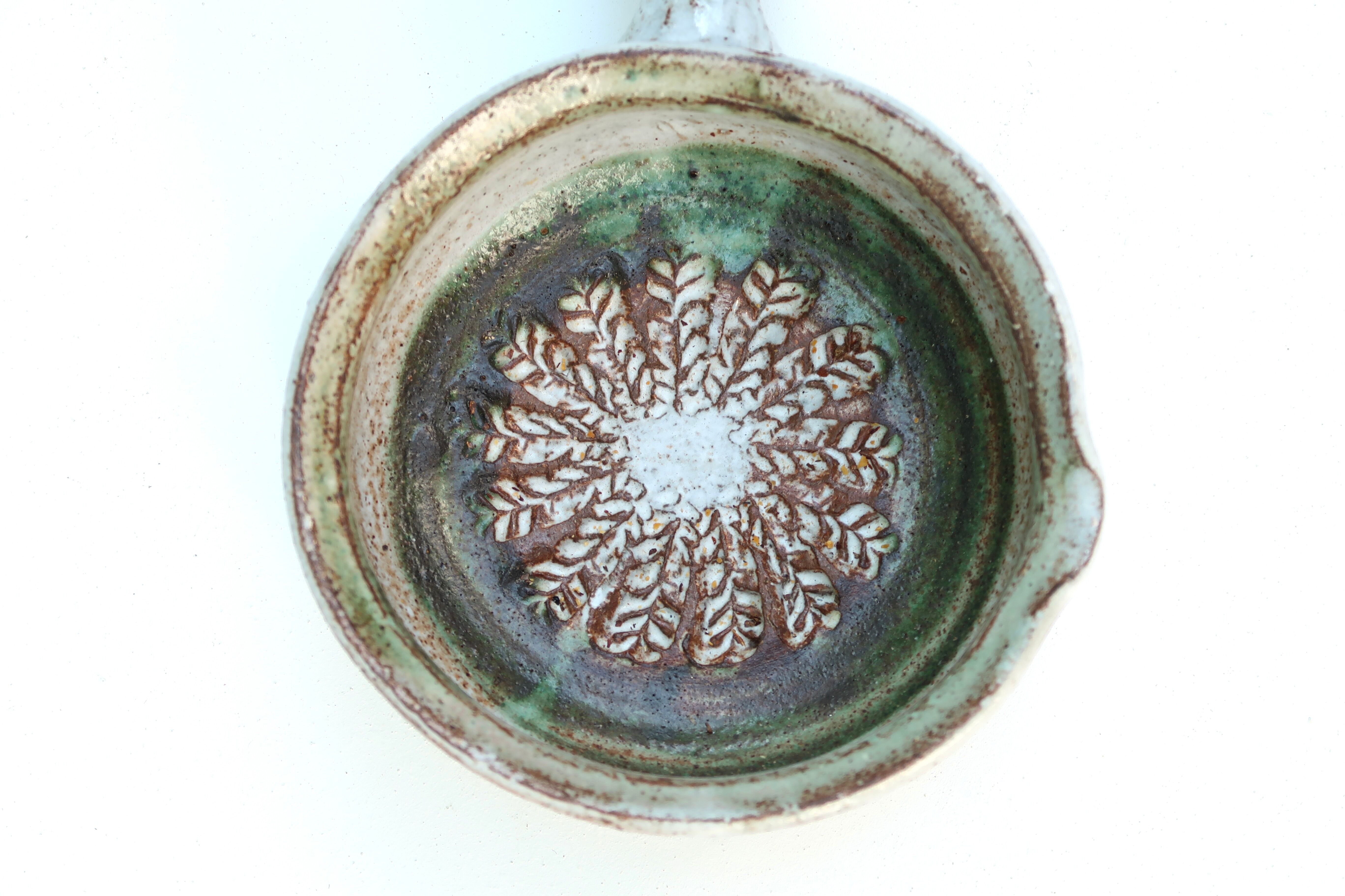 Ceramic saucier dish by Albert Thiry, 60s