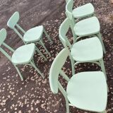Set de 6 chaises bananes vertes