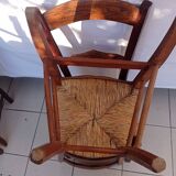 Rustic straw chairs