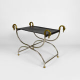 Neoclassical swan-headed curule circa 1960