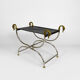 Neoclassical swan-headed curule circa 1960