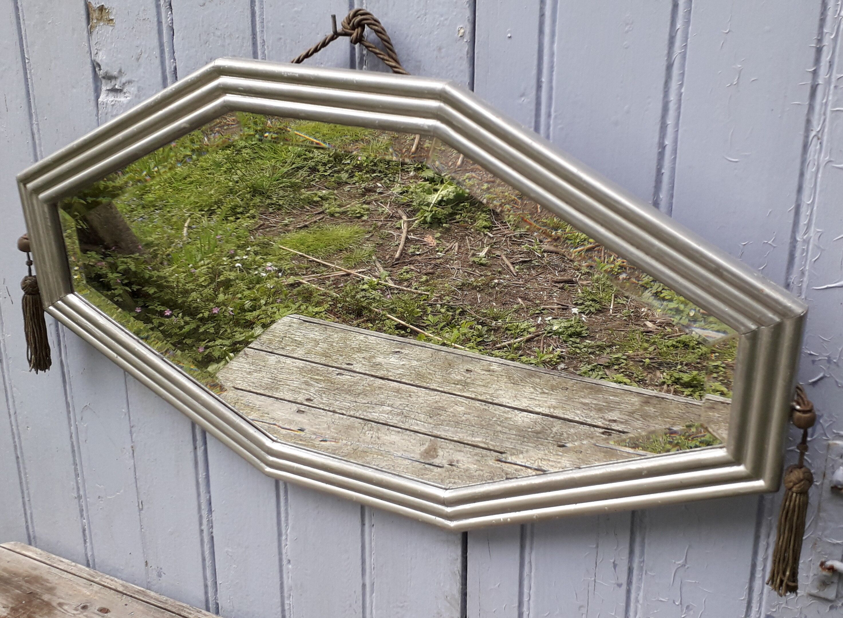 Antique mirror art deco 43x89 cm