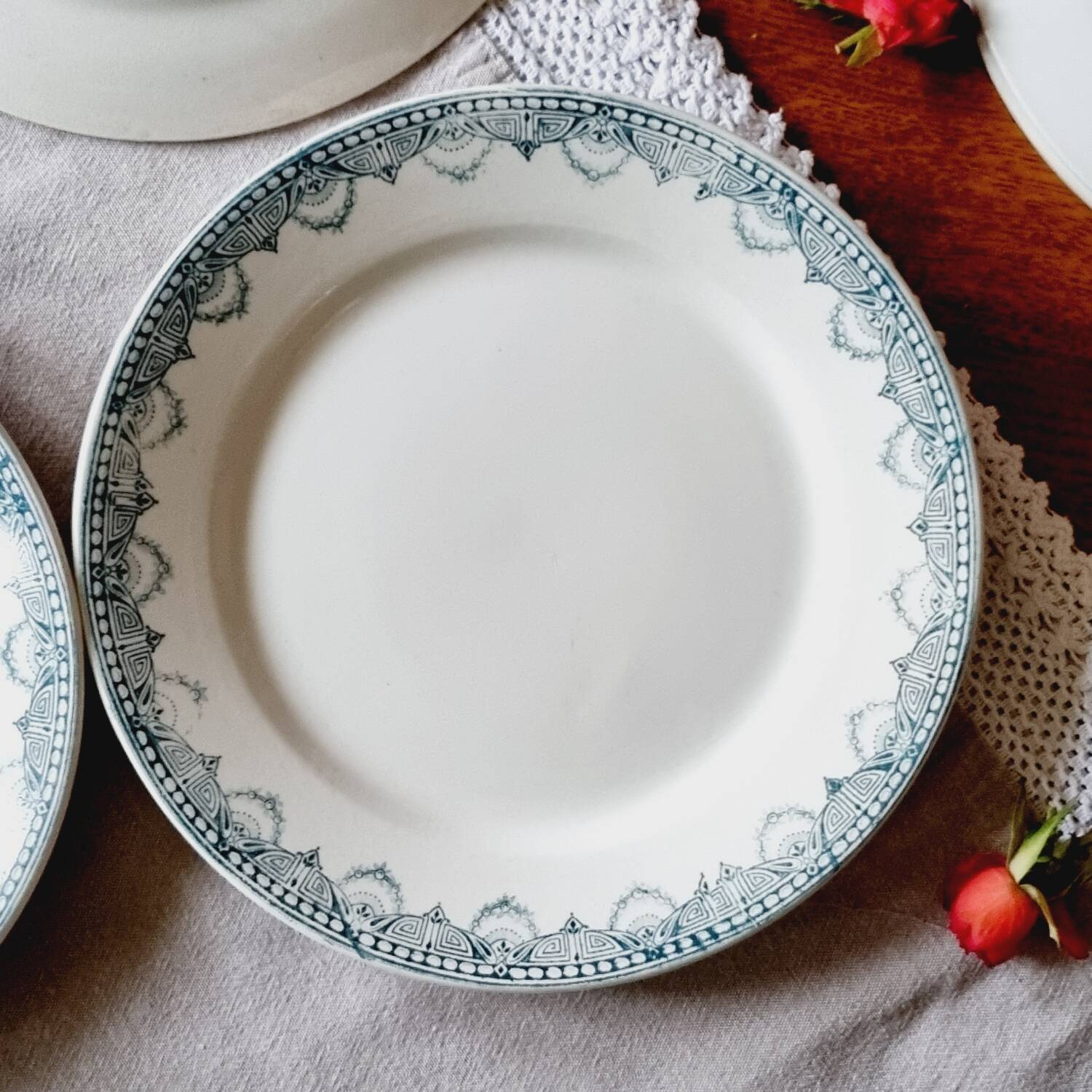 6 Clairfontaine Recamier iron earth flat plates