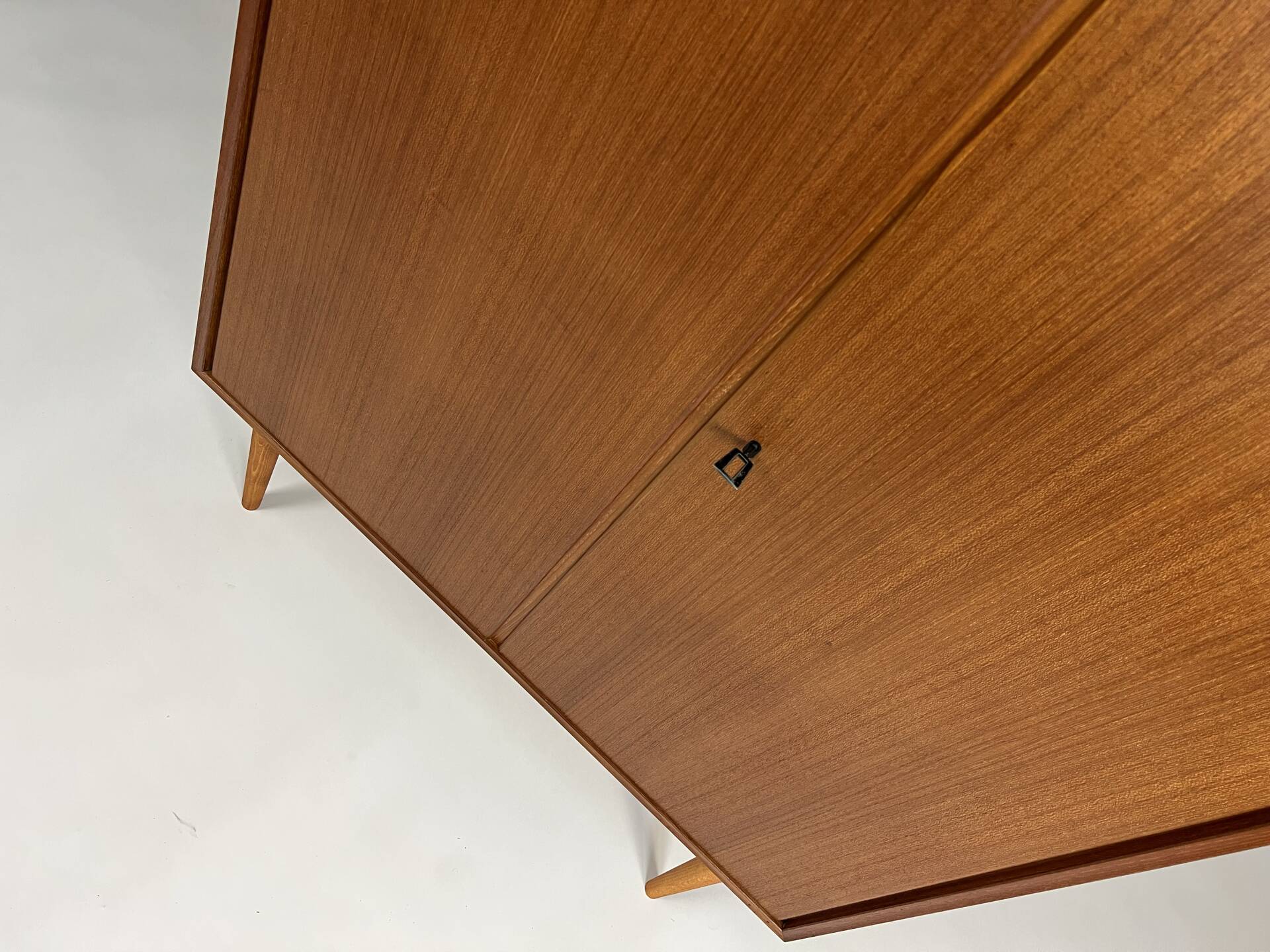 Vintage teak wardrobe highboard closet by H. Riestenpatt 1960s