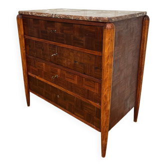 Vintage chest of drawers red marble top