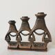 Vintage Russian Doll Candle Holder / 1960s Matryoshka Nesting 3 Candle Iron