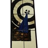 Vintage plant table small side table with rosewood tiles