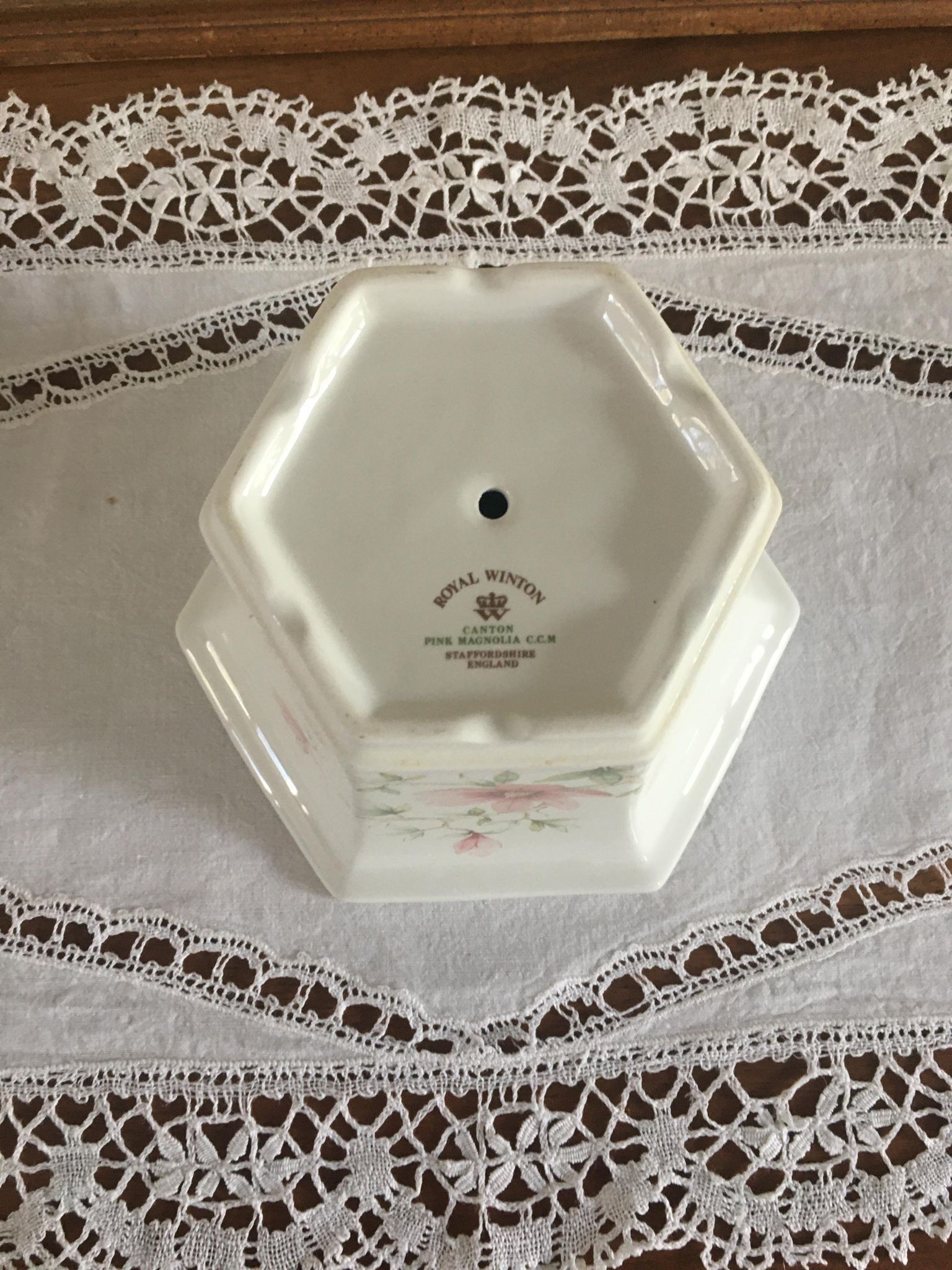 Vintage Pot Cover in English Ceramic