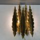 HUGE Brutalist Brass Wall Lamp by Svend Aage Holm Sørensen, Denmark 1960s