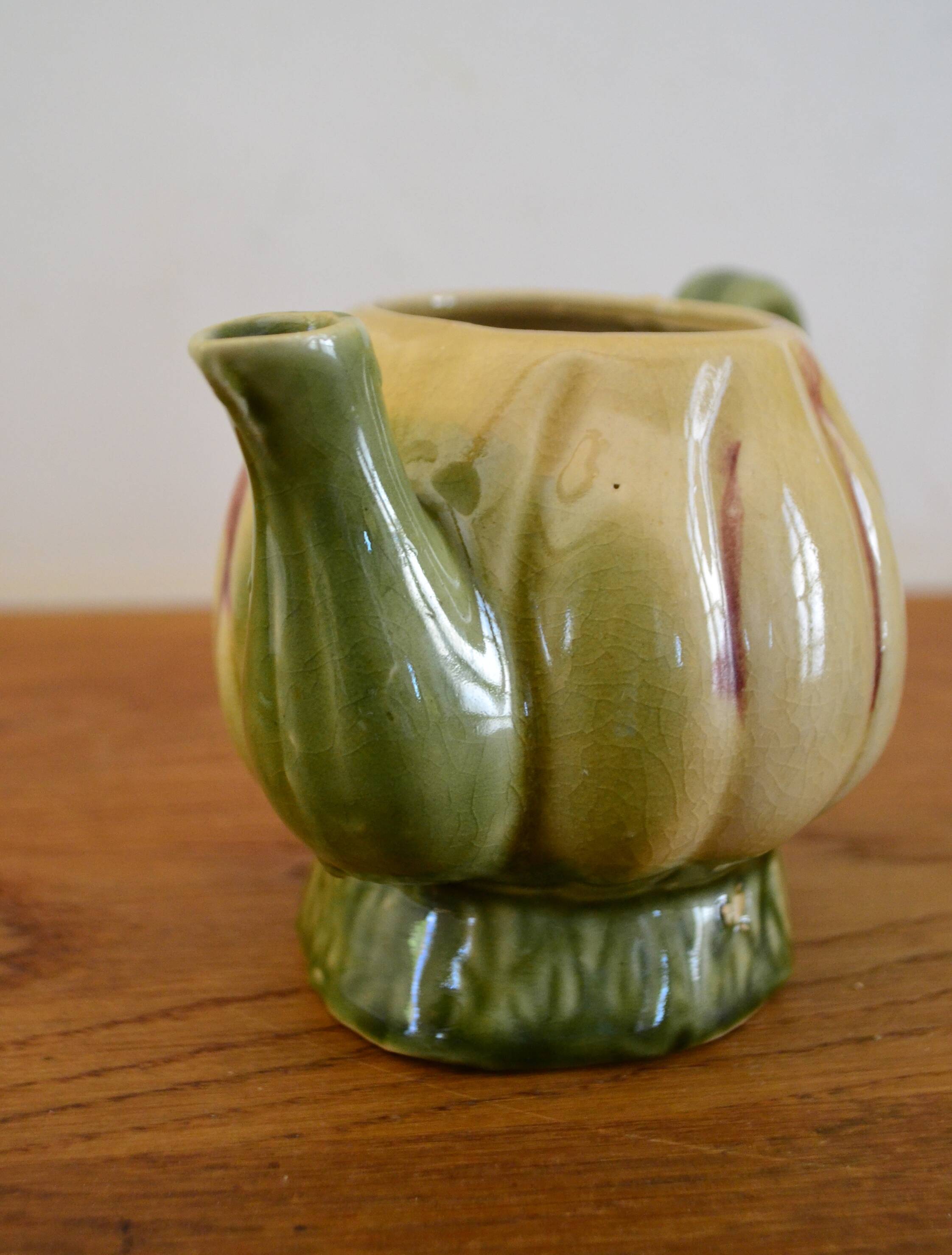 Small vintage earthenware teapot