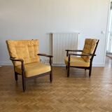 Paire de fauteuils Guillerme et Chambron modèle Petronille