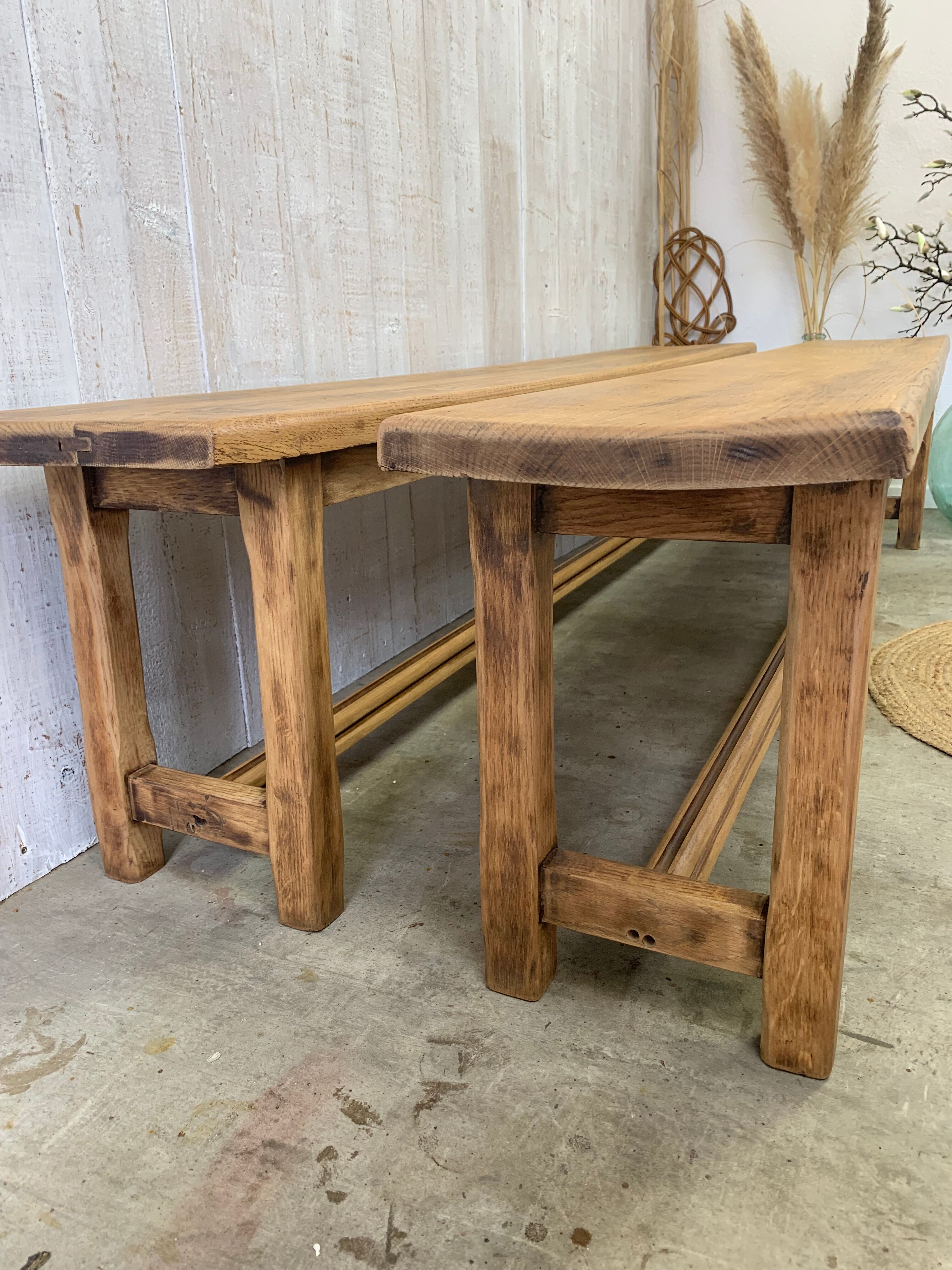 Pair of farm benches