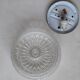 Round ceiling lamp chiseled glass shape sun