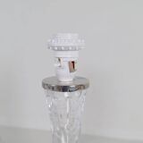 Mid-century modern crystal table lamps by Orrefors, designed by Carl Fagerlund, Sweden, 1970s.