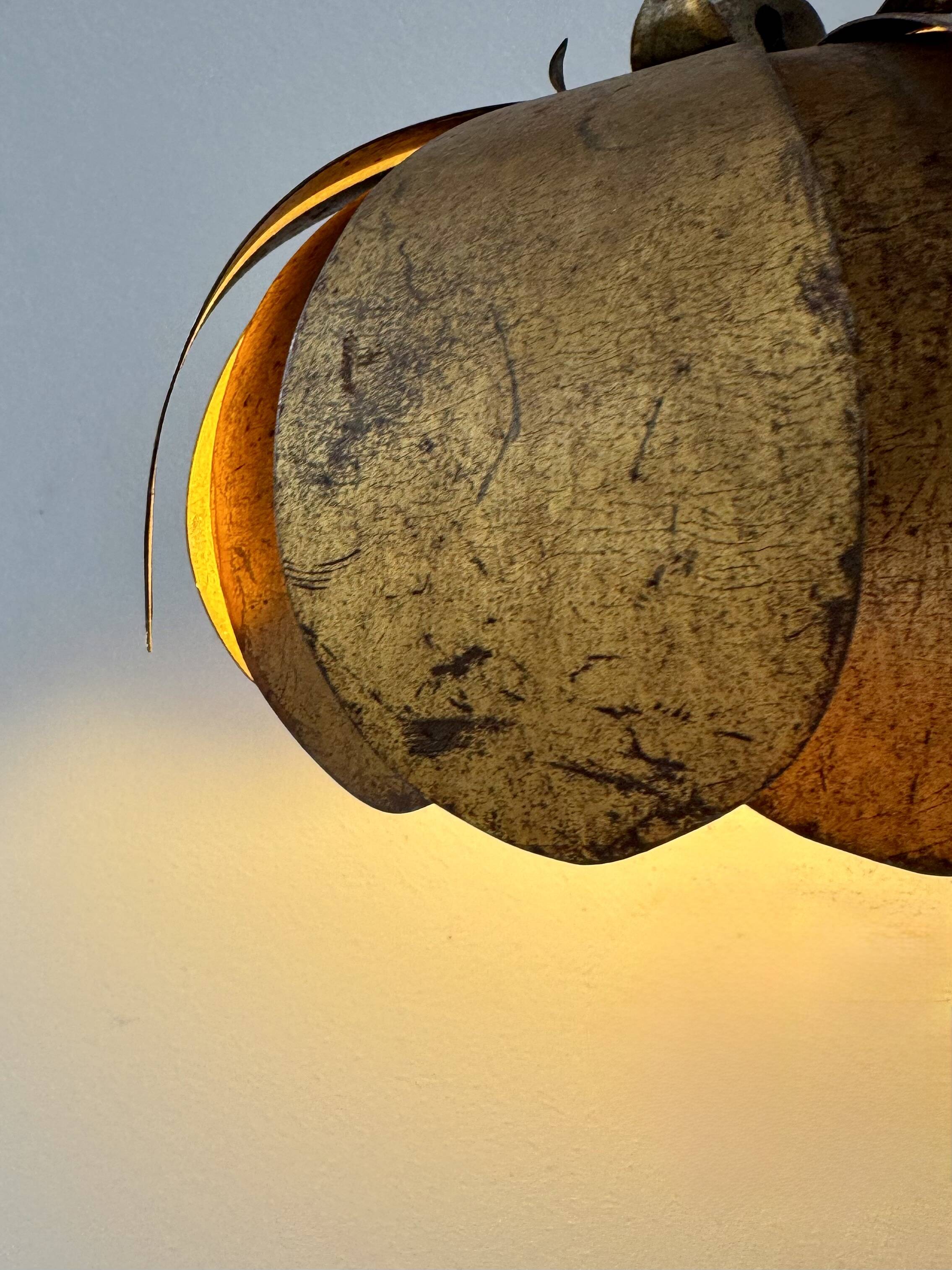 Vintage gold metal pendant, France, 1970.