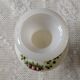 White opaline vase decorated with roses